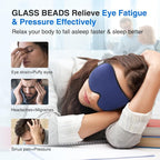 YFONG Weighted Sleep Mask, Women Men 3D Eye Mask Blocking Lights Sleeping Mask - Image 3