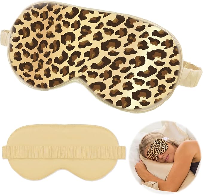Leopard Sleep Mask for Girls Women, Light Blocking Design, Adult Children's by QZCYU