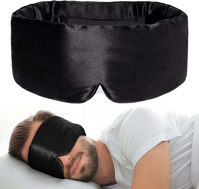 100% Natural Silk Eye Mask for Women Men, Soft Pressureless Cooling Blackout - Image 7