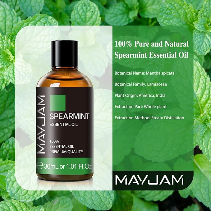 Spearmint Essential Oil 30ML/ 1.01FL.OZ, MAYJAM Pure Spearmint Oil - Image 3