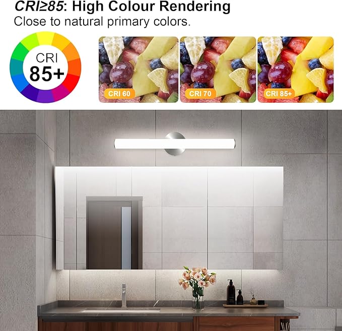 OOWOLF LED Bathroom Vanity Light 4Pack, 16W 24inch Bathroom Lights Fixture - Image 2