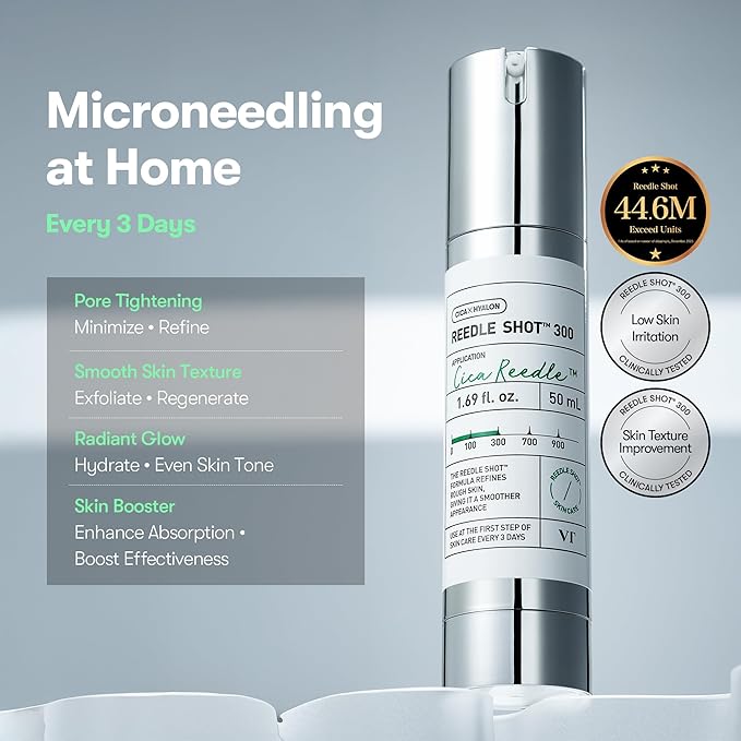 VT COSMETICS CICA Reedle Shot 300, Advanced Night Exosome, Microneedling Serum - Image 3