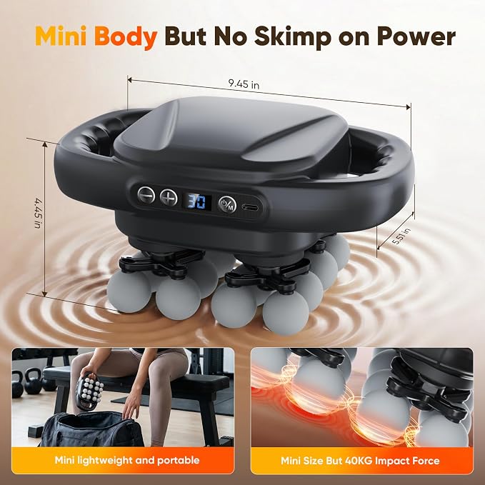 HOTU Massage Gun Deep Tissue, 16-Head Back Massager - Image 5