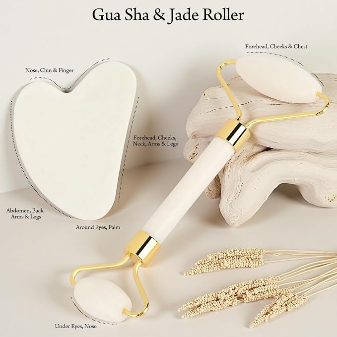 Real Perfection Gua Sha Facial Tools Face Roller - Image 2