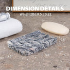 2 Pcs Soap Holder for Bathroom, Marble Soap Dish for Kitchen Countertop - Image 4