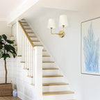 2 Light Bathroom Light Fixtures, Brushed Gold Vanity Lights, Double Wall Sconce - Image 6