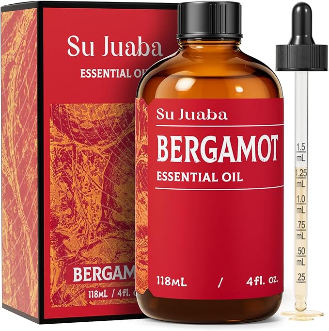 SU JUABA Bergamot Essential Oil 4 Fl Oz, 100% Pure Natural by Unknown