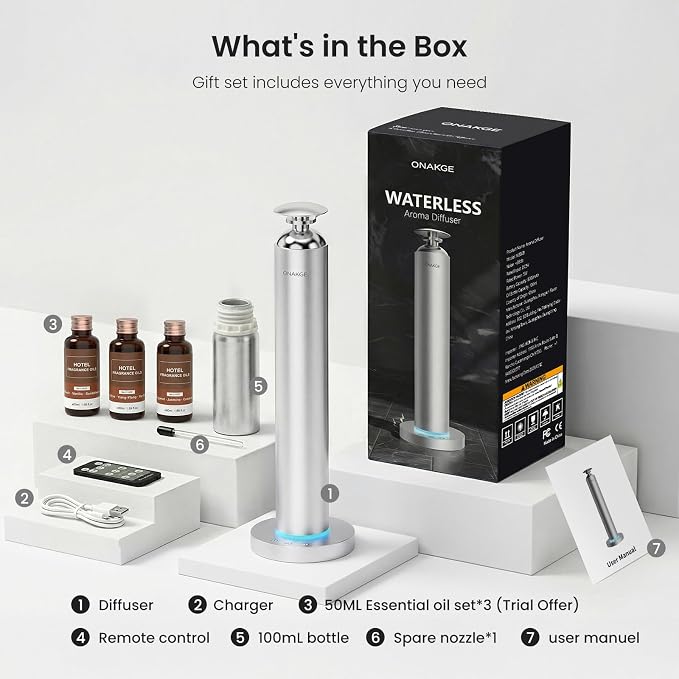 Waterless Aroma Diffuser, 8000mAh Battery Scent Air Machine - Image 2