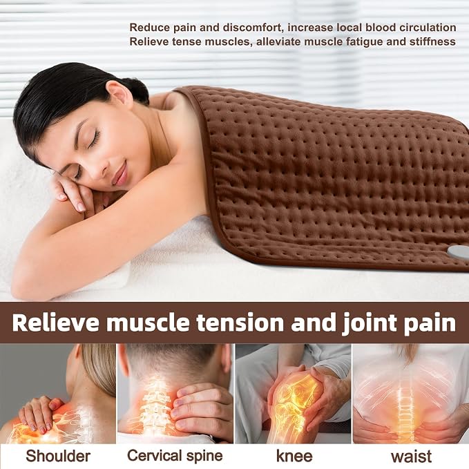 VALGELUIK 17x33 Heating Pad for Pain Relief | Ultra-Soft Microplush Fabric | 6 - Image 6