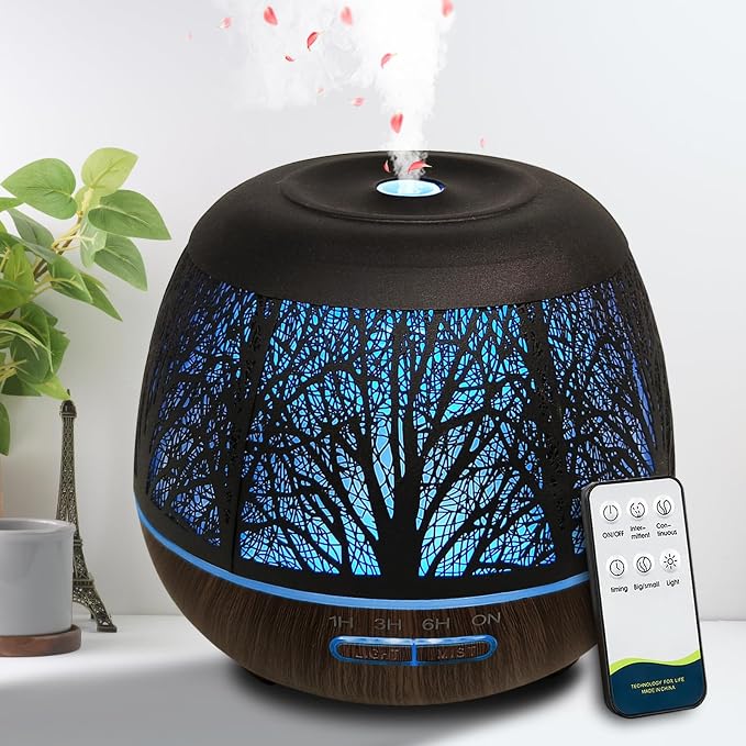 Roonbo Diffusers for Essential Oils Large Room 400ml, Essential Oil Diffuser by Roonbo