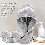 SINLAND Microfiber Hair Drying Cap Hair Towel Turban Twist - Image 5