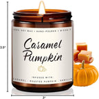 Auelife Fall Candle, Caramel Pumpkin Scented Candle – Fall Soy Candles - Image 8