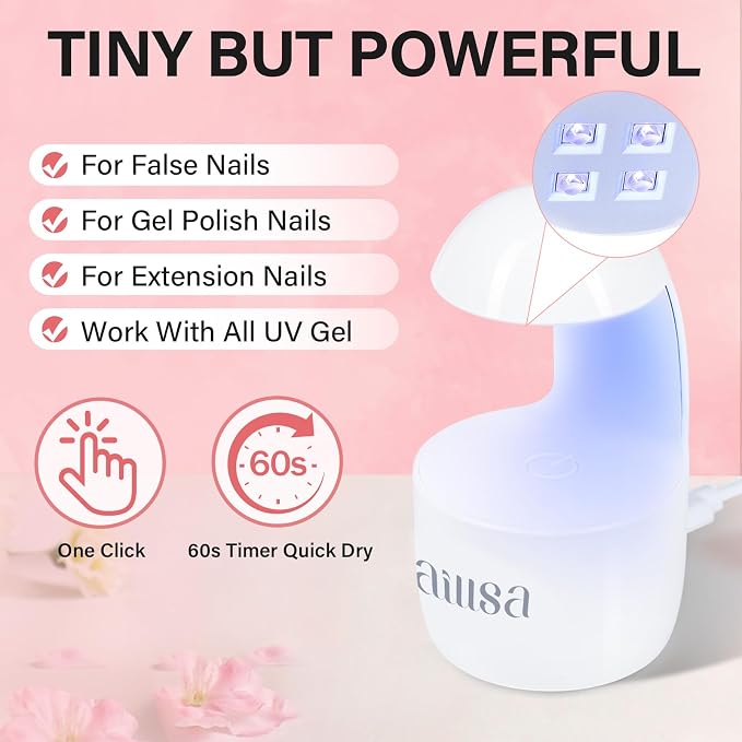 AILLSA Gel Nail Tips Kit Short Square Nail Tips 240pcs - Image 7