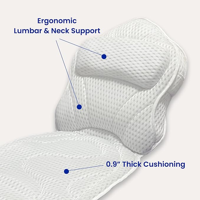 Bath Pillows for Tub Full Body, Large Mesh tub Pillow for Bathtub for Head - Image 3
