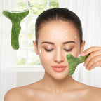 2 in 1 Jade Stone Gua Sha Massage Tool, Large Guasha Muscle Scraper Tools Set - Image 6