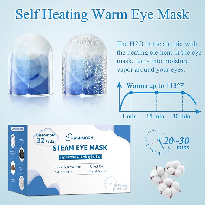 32Packs Steam Eye Mask, Heated Eye Mask - Image 5