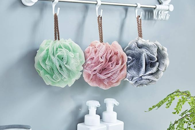 Loofah Sponge Pack of 4, Deep Cleansing Body Scrubber - Image 8