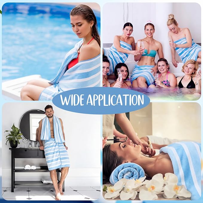 SmoothNovelty 16 Pack Microfiber Bath Towels Bulk 27'' x 60'' Oversized Size - Image 7