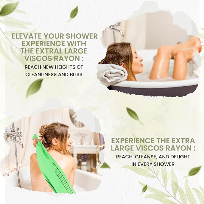 etreetowel Extra Large Size 35.4" x 11" Korean Asian Exfoliating Bath - Image 3