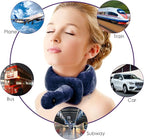 Travel Neck Pillow with Vibration Massage, Battery Operated Adjustable Airplane - Image 5