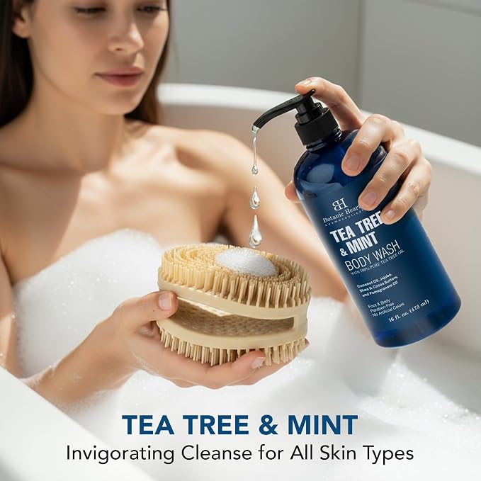 Botanic Hearth Tea Tree & Mint Body Wash - Image 7