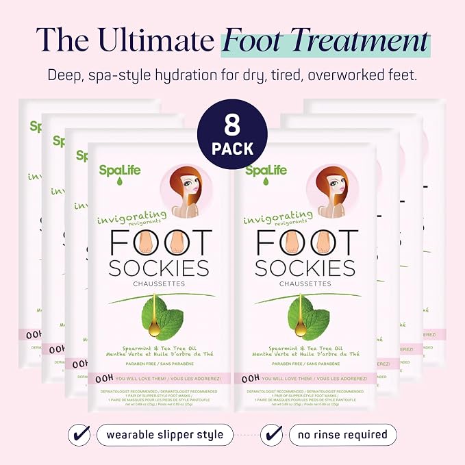 SpaLife Moisturizing Foot Sockies | Mothers Day Gifts & Foot Mask - Image 2