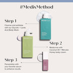 MEDIX Exfoliating Glycolic Acid Body Wash & Face Wash + Coconut Body Lotion - Image 2