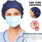 2 Pack Satin Lined Bouffant Scrub Caps - Image 7