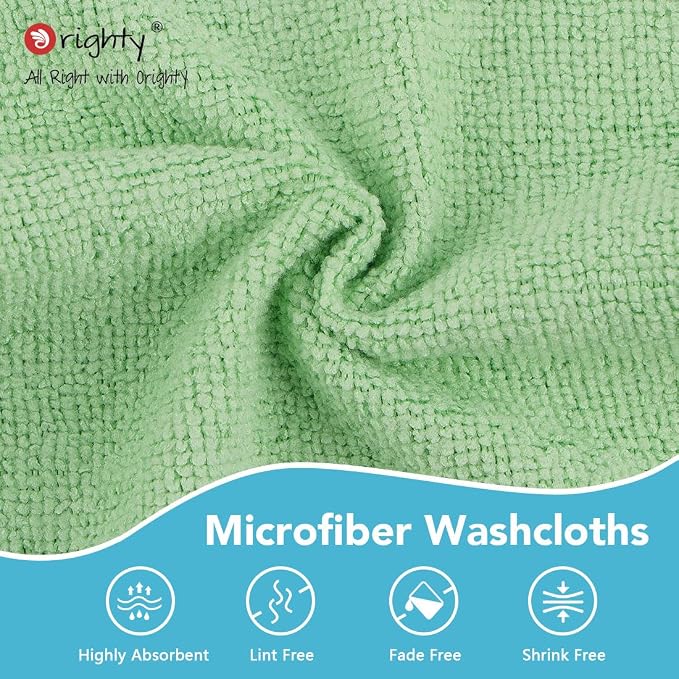 Orighty Washcloths, 5 Pack Microfiber Face Towels, Highly Absorbent and Soft - Image 4