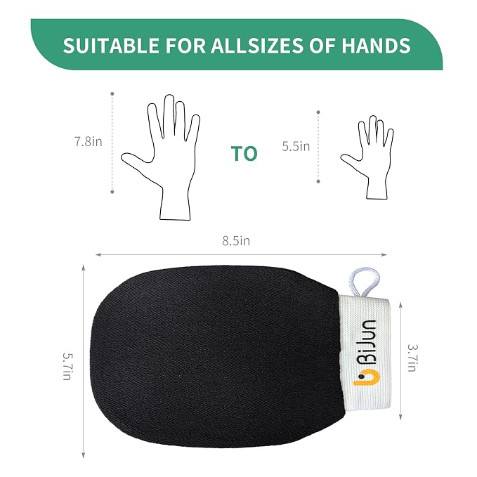 BiJun Exfoliating Glove Moroccan Kessa Scrub Exfoliating Gloves Deep - Image 7