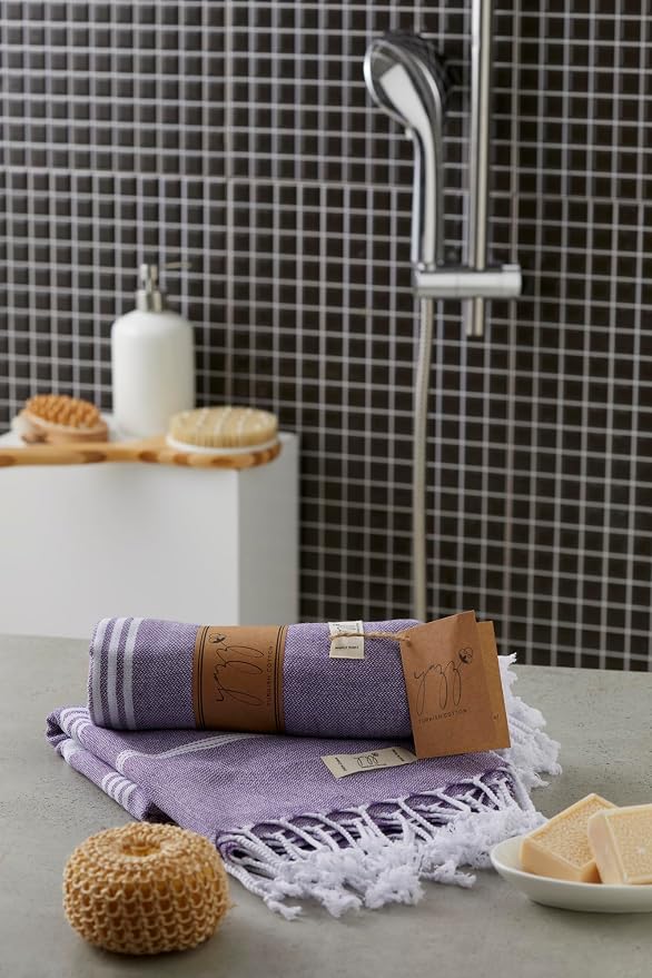 Hand Towels - Set of 2, Decorative Peshtemal Cotton Hand Towels - Image 8