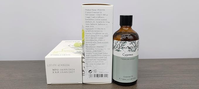 Cypress 3.38fl.oz Essential Oil, PHATOIL Aromatherapy Essential Oils - Image 8