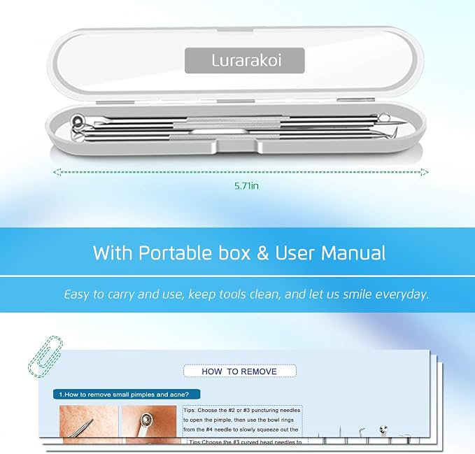 Best Blackhead Remover, Acne Whitehead Removal Kit, Pimple Comedone Extractor - Image 9