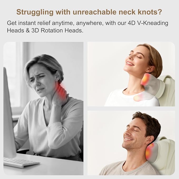 Rainwolf Shiatsu Neck and Back Massage Cushion - Image 3