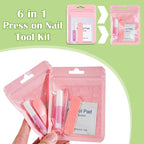 Press On Nail Tool Kit with Everything, Bebbtiy Nail Prep Tool Disposable - Image 2