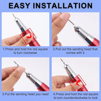 Cuticle Nail Drill Bit, Nail Drill Bits Professional Diamond Bits - Image 5