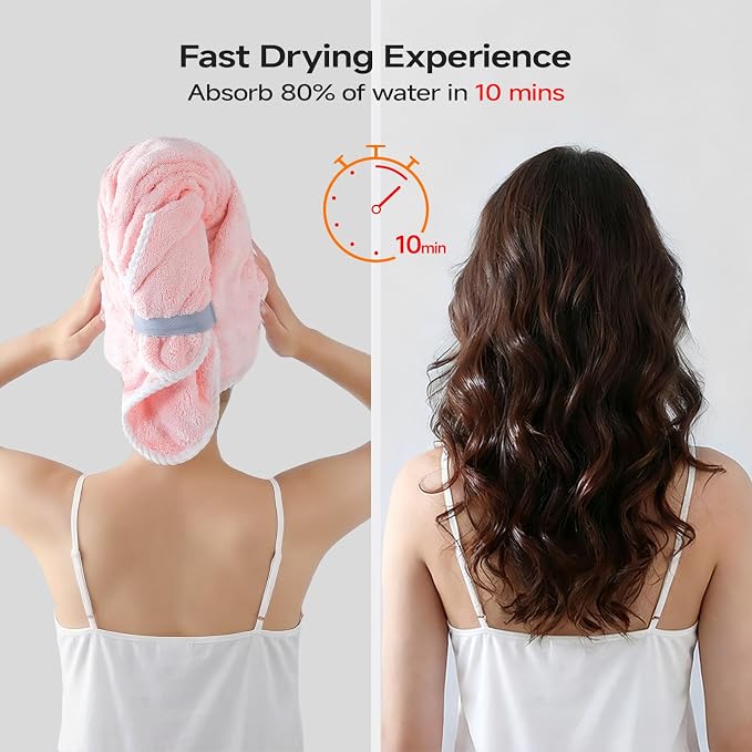 REDKISS 3 Pack Extra Large Microfiber Hair Towels - Image 5