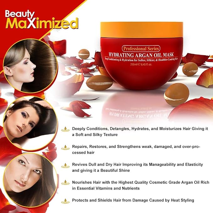 Arvazallia Hydrating Argan Oil Hair Mask and Deep Conditioner - Image 5