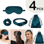 4Pcs Silk Sleep Masks Satin Eye Mask Silky Eyes Cover Blindfold Eyeshade - Image 2