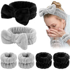 WHAVEL 6PCS Spa Headband and Wristbands Set, Face Wash Headband Wrist Bands by Whavel