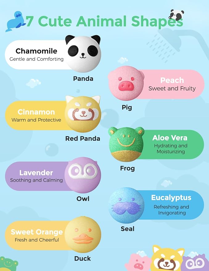 Momcozy 14-Pack Animal Bath Bombs - Image 3