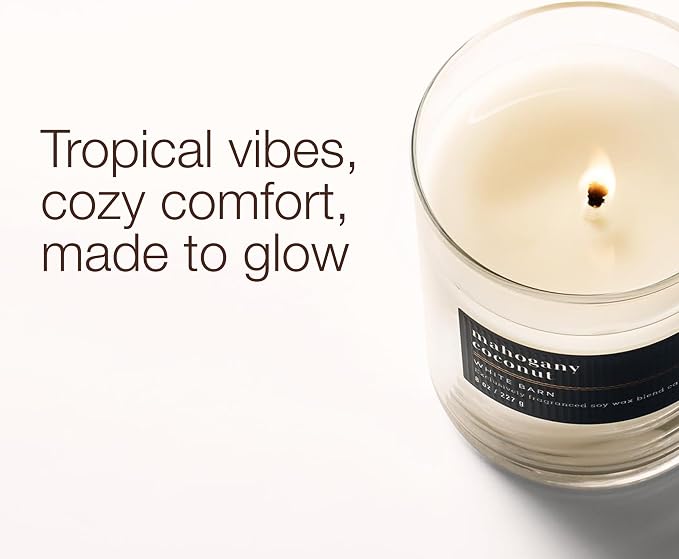 Bath & Body Works Single Wick Candle, Mahogany Coconut Candle, Long-Lasting - Image 2