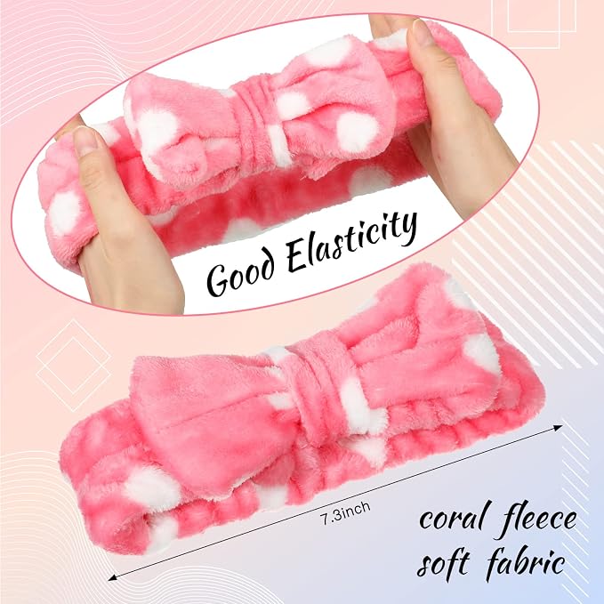 Jexine 24 Pcs Facial Spa Headband Makeup Headbands Bulk Bow Hair Head Band - Image 2