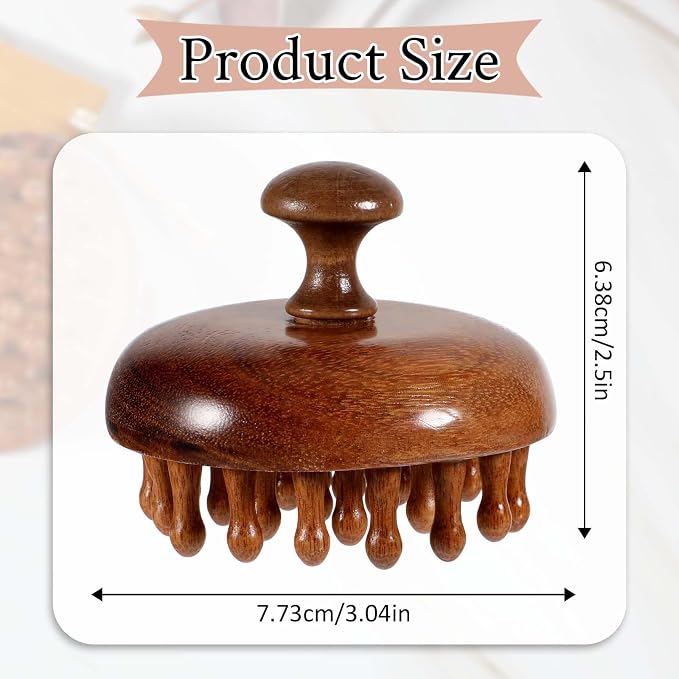 Wooden Scalp Massager & Hair Scrubber - Image 2
