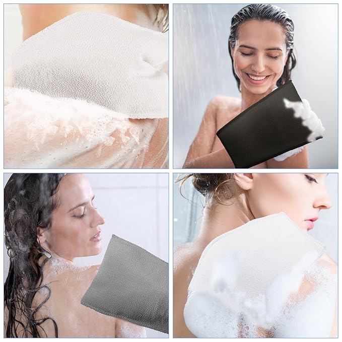 Tatuo 12 Pieces Korean Exfoliating Mitt Glove Italy Towel Body Skin Scrubber - Image 6