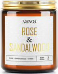 AOOVOO Rose Sandalwood Candles - 9 oz Scented Candles by AOOVOO