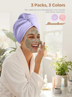 Hicober Microfiber Hair Towel, Hair Drying Towels - Image 4