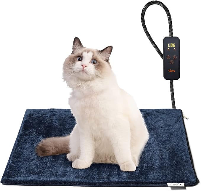 Toozey Pet Heating Pad, 6 Adjustable Temperature Heated Cat Bed by Toozey