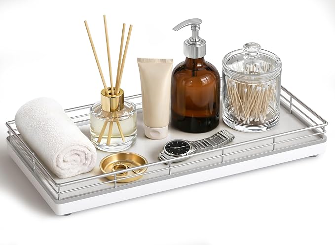 Bathroom Vanity Tray for Countertop, Bathroom Organizer for Soap, Perfume & by Focusonit