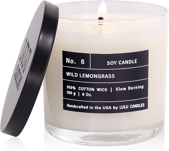 Lulu Candles | Wild Lemongrass | Luxury Scented Soy Jar Candle | Hand Poured in by LULUCANDLES